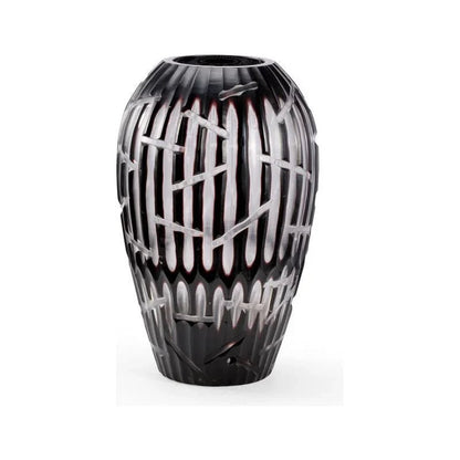 Summer Plum Hand Cut Glass Made Vase - LOOMLAN - Wildwood - Vases & Jars