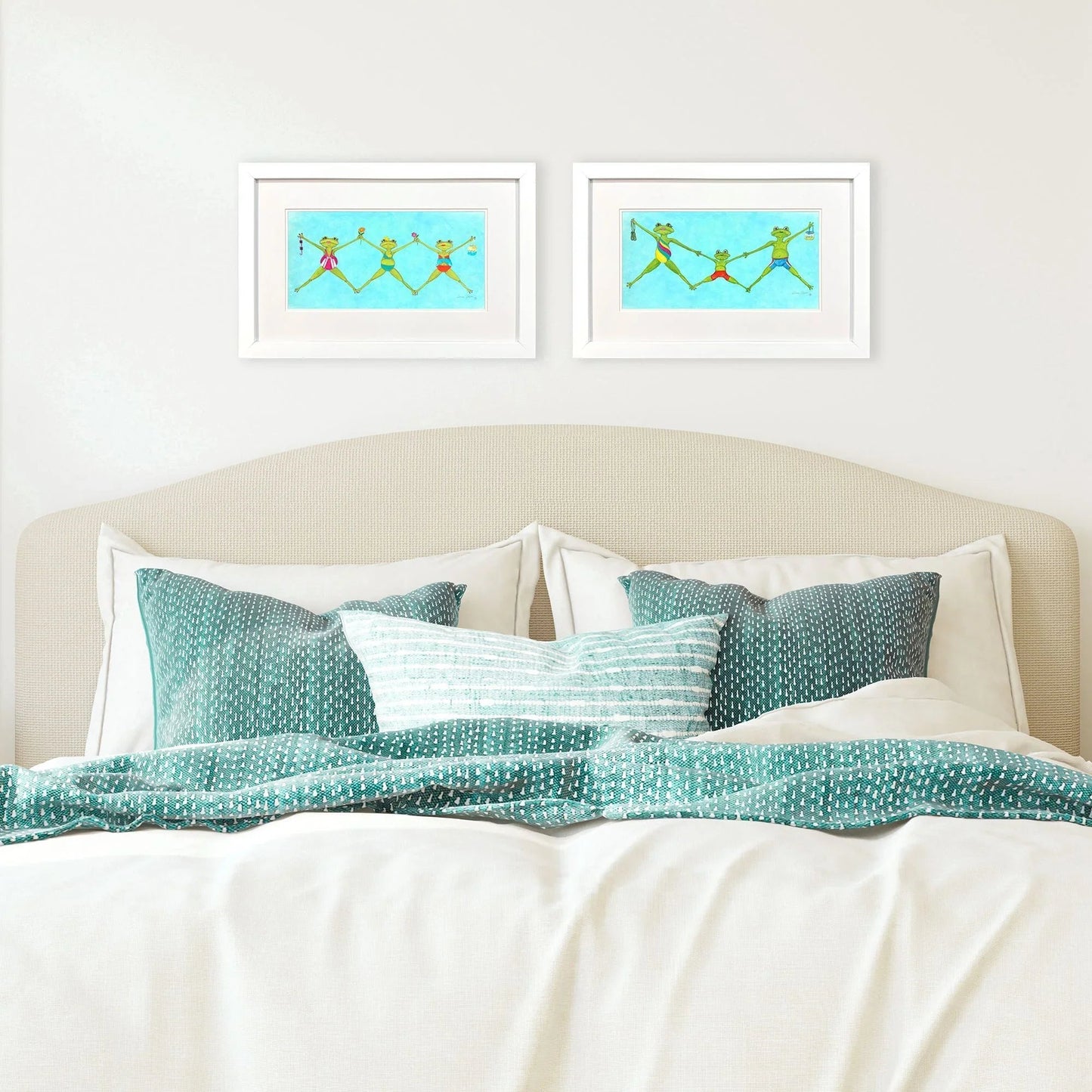 Summer Splash II Blue Framed Wall Art 2PC