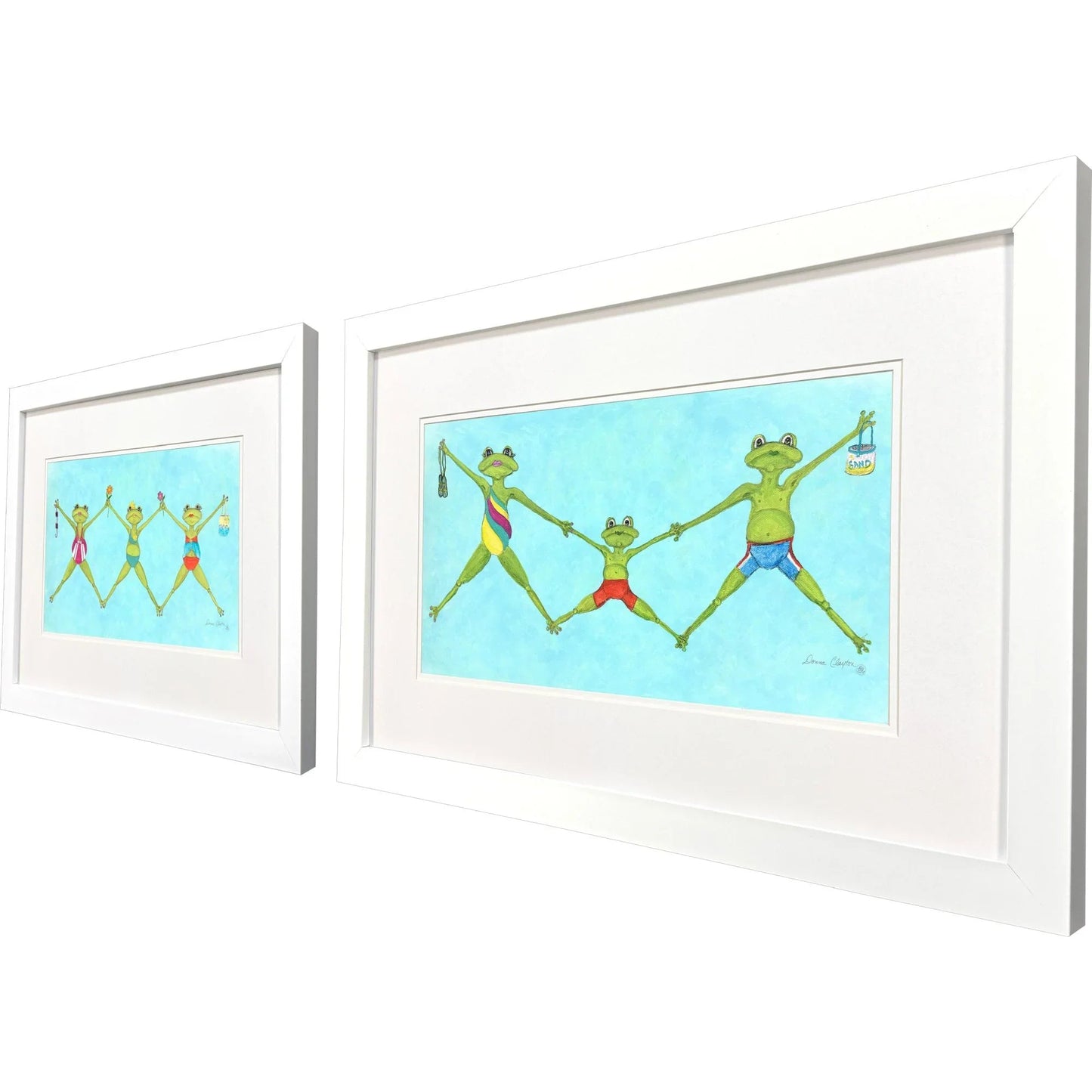 Summer Splash II Blue Framed Wall Art 2PC