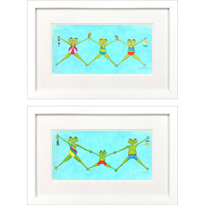 Summer Splash II Blue Framed Wall Art 2PC