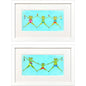 Summer Splash II Blue Framed Wall Art 2PC