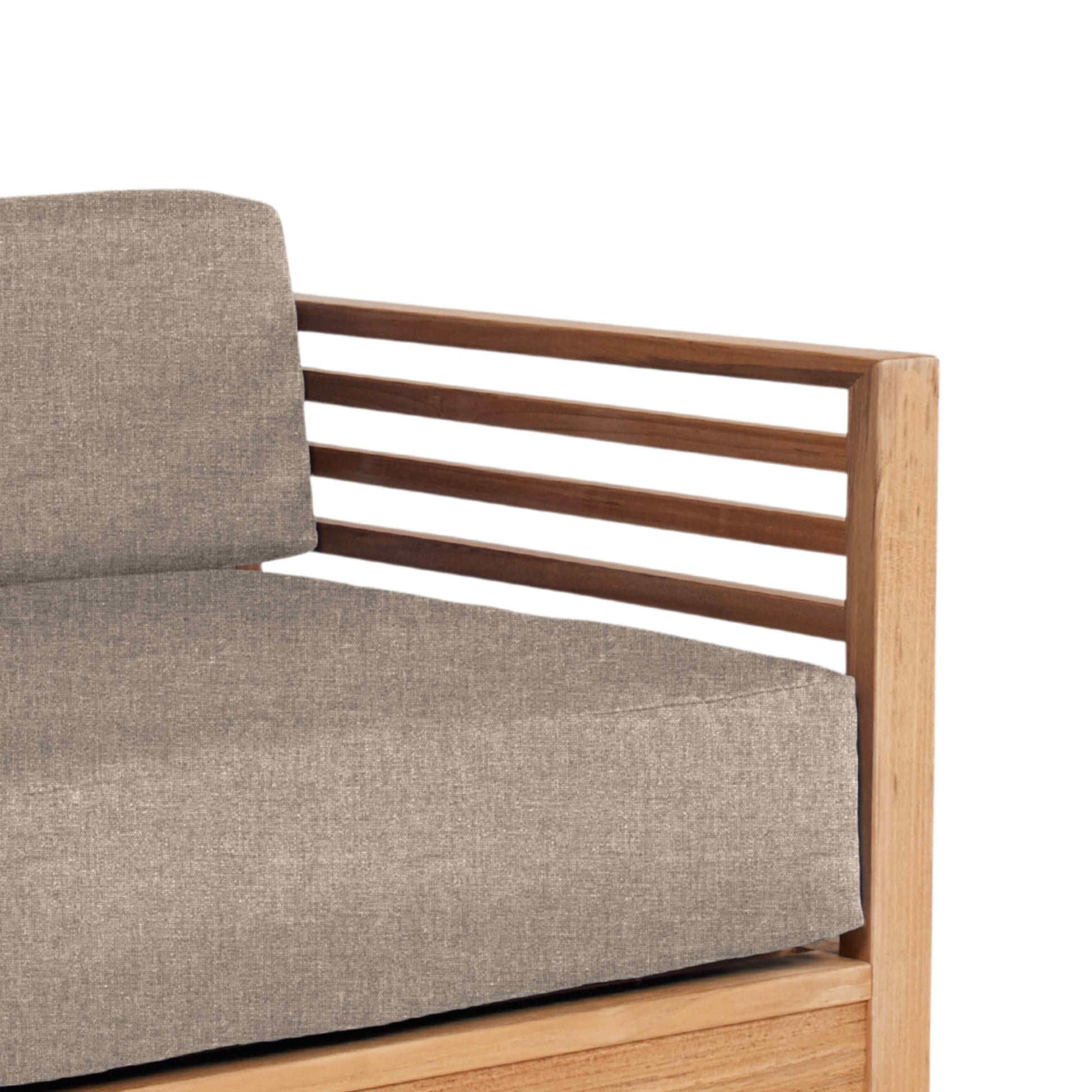 Summer Teak Outdoor Accent Chair with Sunbrella-Outdoor Accent Chairs-HiTeak-LOOMLAN