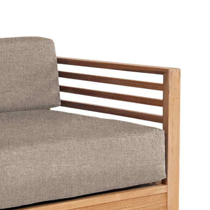 Summer Teak Outdoor Accent Chair with Sunbrella-Outdoor Accent Chairs-HiTeak-LOOMLAN