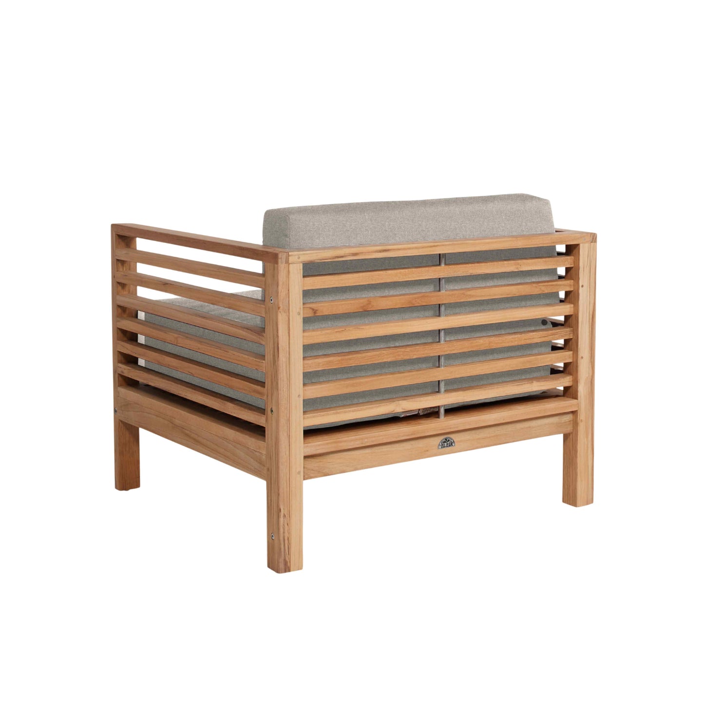 Summer Teak Outdoor Accent Chair with Sunbrella-Outdoor Accent Chairs-HiTeak-LOOMLAN