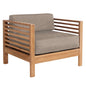 Summer Teak Outdoor Accent Chair with Sunbrella-Outdoor Accent Chairs-HiTeak-Camel-LOOMLAN