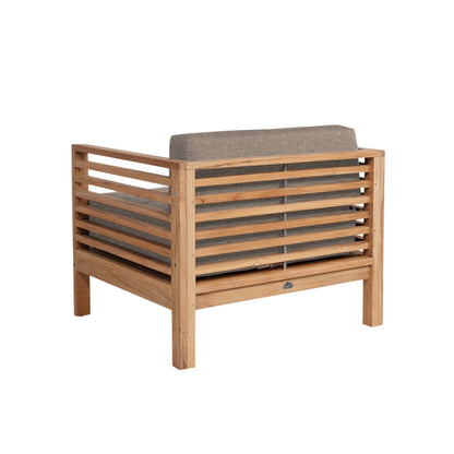 Summer Teak Outdoor Accent Chair with Sunbrella-Outdoor Accent Chairs-HiTeak-LOOMLAN