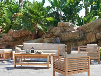 Summer Teak Outdoor Sofa with Sunbrella