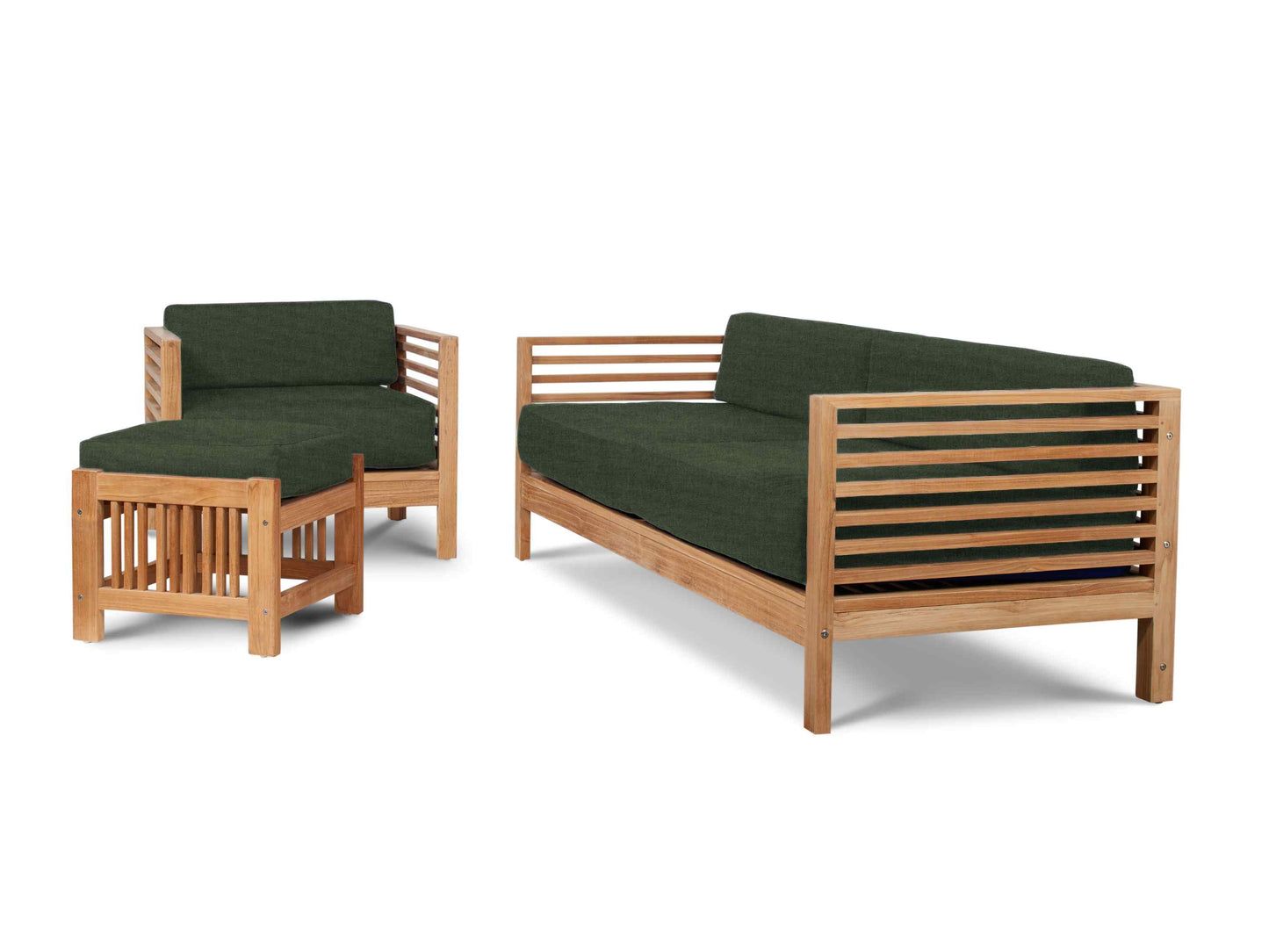 Summer Teak Outdoor Sofa with Sunbrella