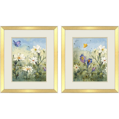 Summer Wildflowers Framed Wall Art 2PC