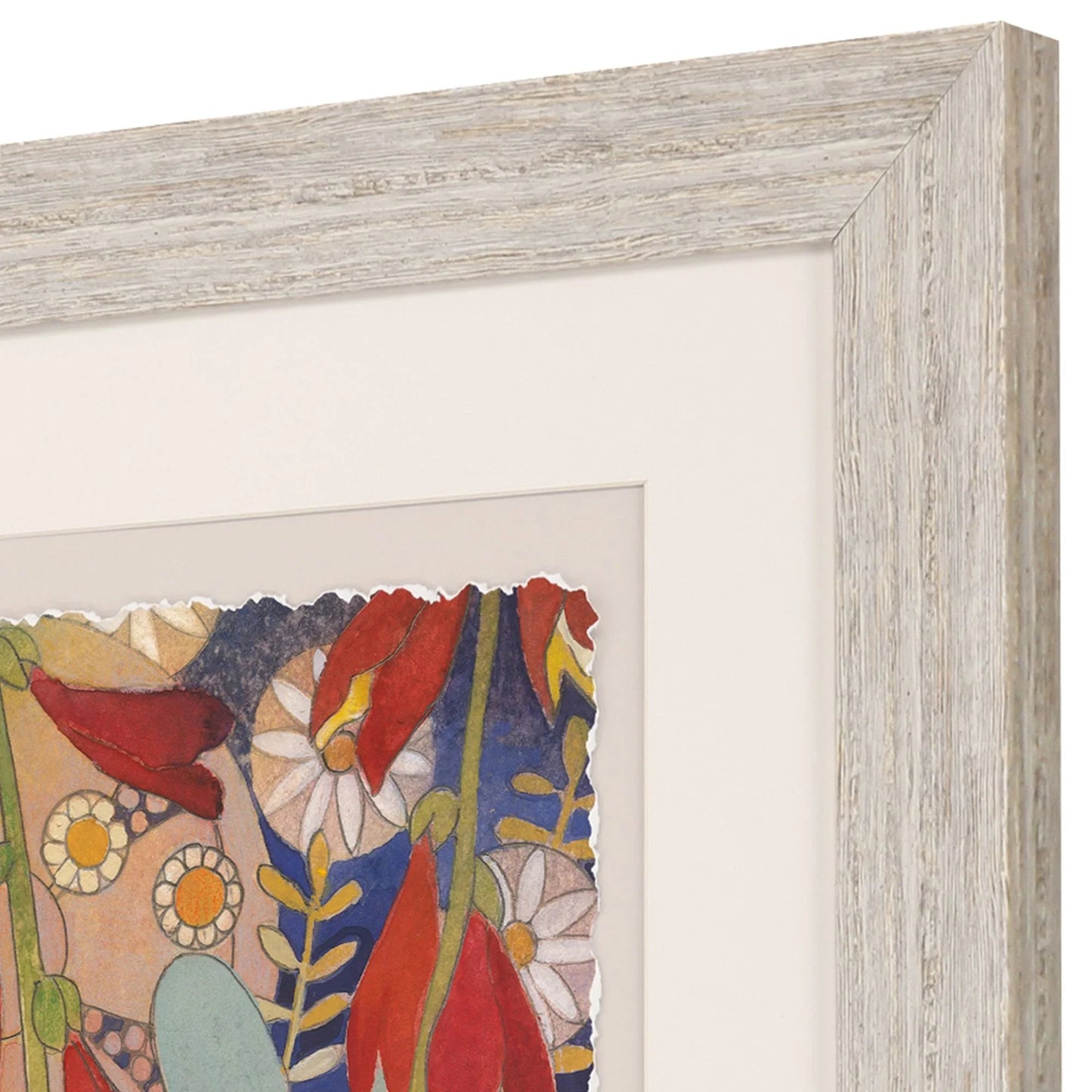 Summer's End White Wooden Framed Wall Art