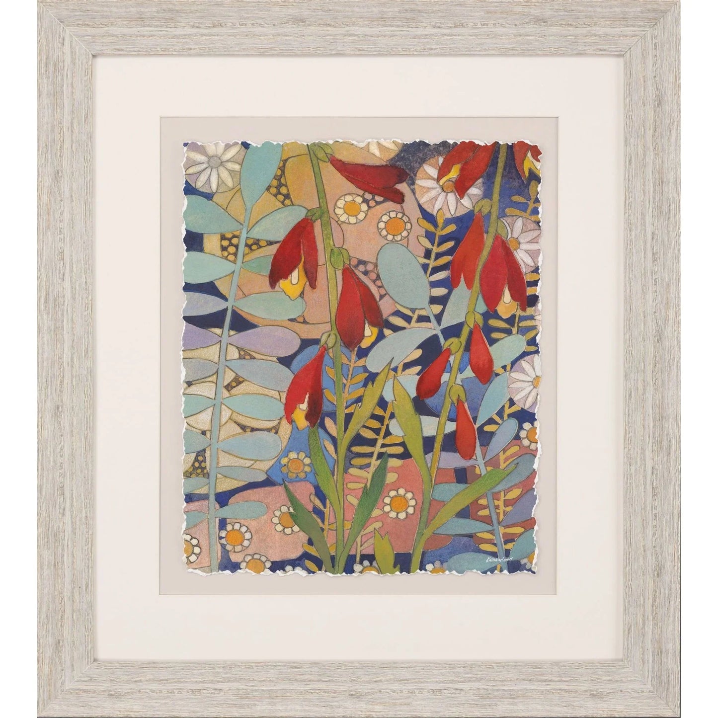 Summer's End White Wooden Framed Wall Art