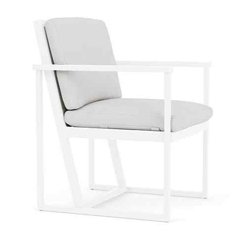 Summit Aluminum Frame Outdoor Dining Armchair-Outdoor Dining Chairs-Lloyd Flanders-LOOMLAN
