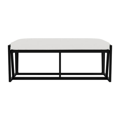 Summit Aluminum Frame Outdoor Loveseat Ottoman-Outdoor Benches-Lloyd Flanders-LOOMLAN