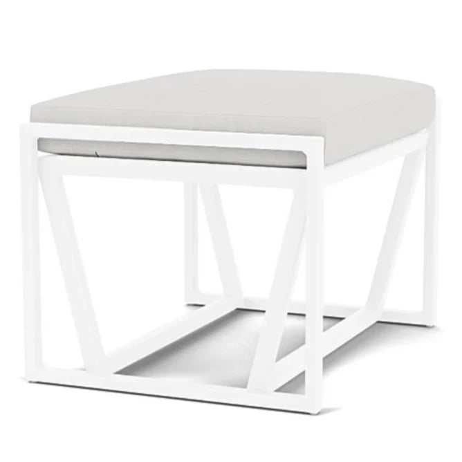 Summit Aluminum Frame Outdoor Ottoman-Outdoor Ottomans-Lloyd Flanders-LOOMLAN
