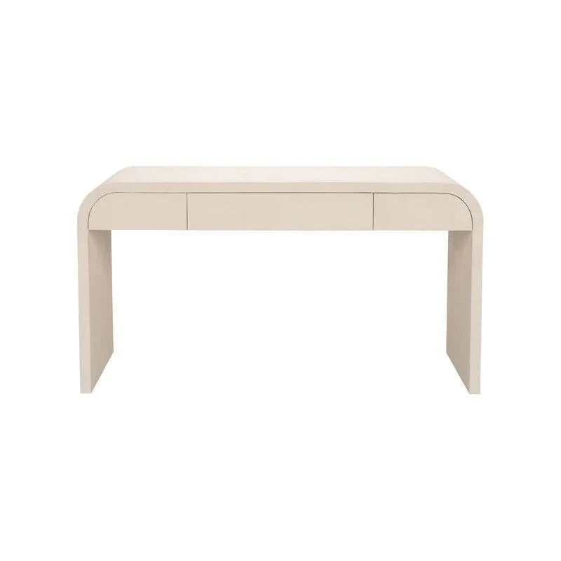 Summit Faux Shagreen Textured White Desk-Home Office Desks-Chelsea House-LOOMLAN