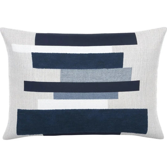 Summon Indigo Double Side Outdoor Pillow-Outdoor Pillows-Earnest Collection-20"x13" Lumbar DS-LOOMLAN