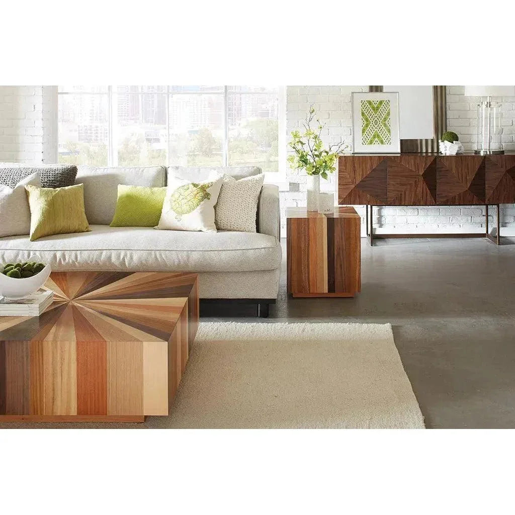 Sun Mixed Wooden Square Coffee Table - LOOMLAN - Urbia - Coffee Tables