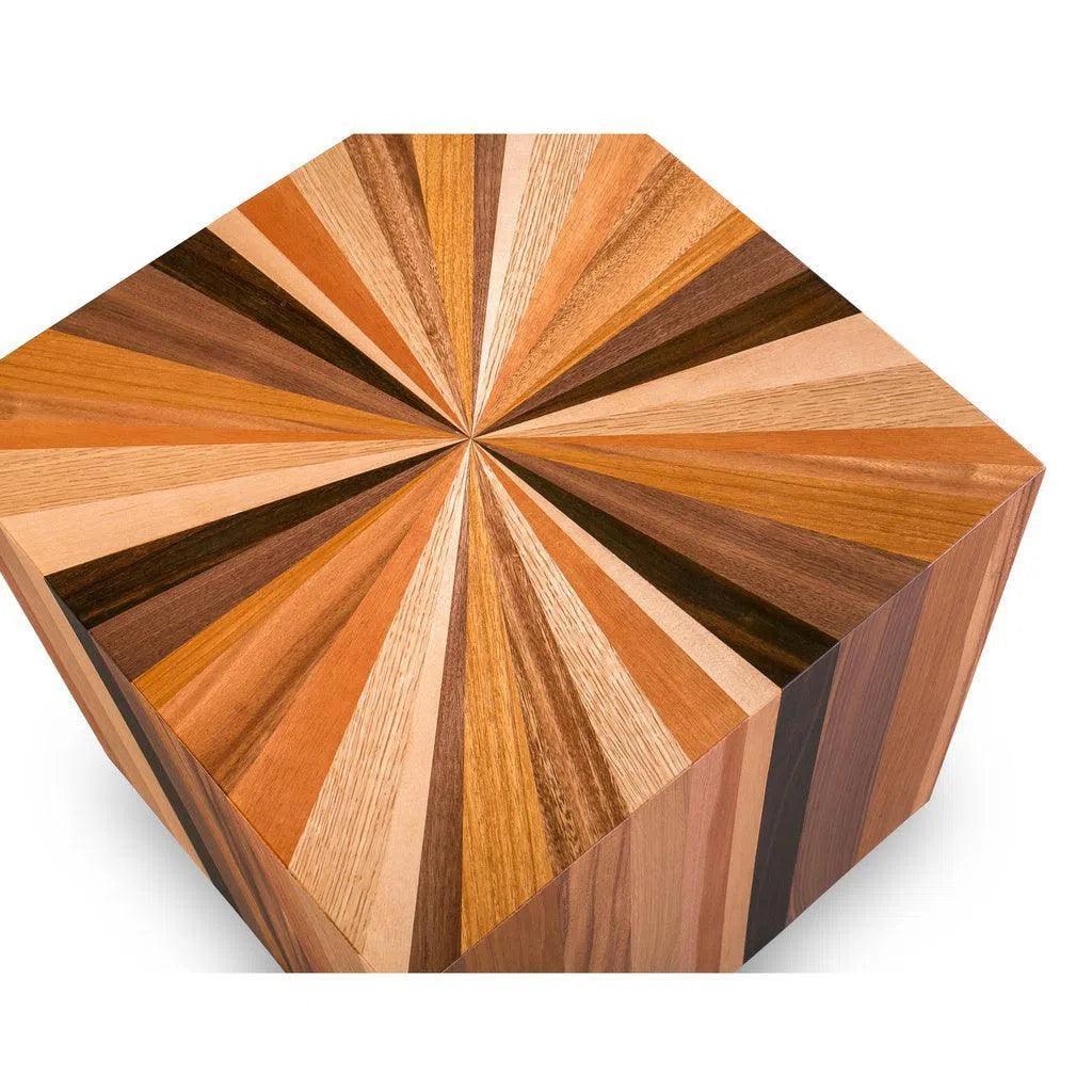 Sun Mixed Wooden Square End Table - LOOMLAN - Urbia - Side Tables