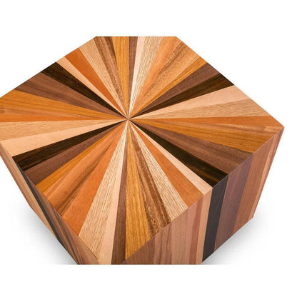 Sun Mixed Wooden Square End Table - LOOMLAN - Urbia - Side Tables