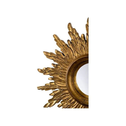 Sunbeam Glistening Gold Finish Framed Wall Mirror - LOOMLAN - Chelsea House - Wall Mirrors
