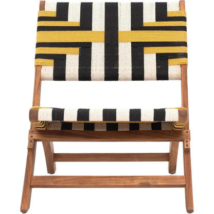 Sunbeam Wood Multicolor Lounge Chair-Outdoor Accent Chairs-Zuo Modern-LOOMLAN