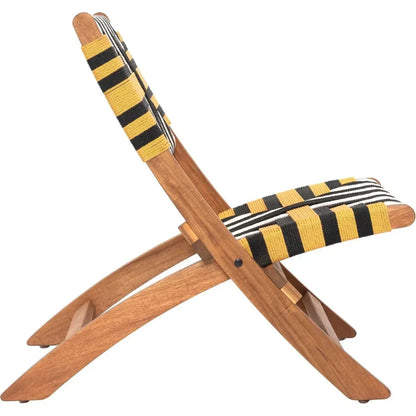 Sunbeam Wood Multicolor Lounge Chair-Outdoor Accent Chairs-Zuo Modern-LOOMLAN