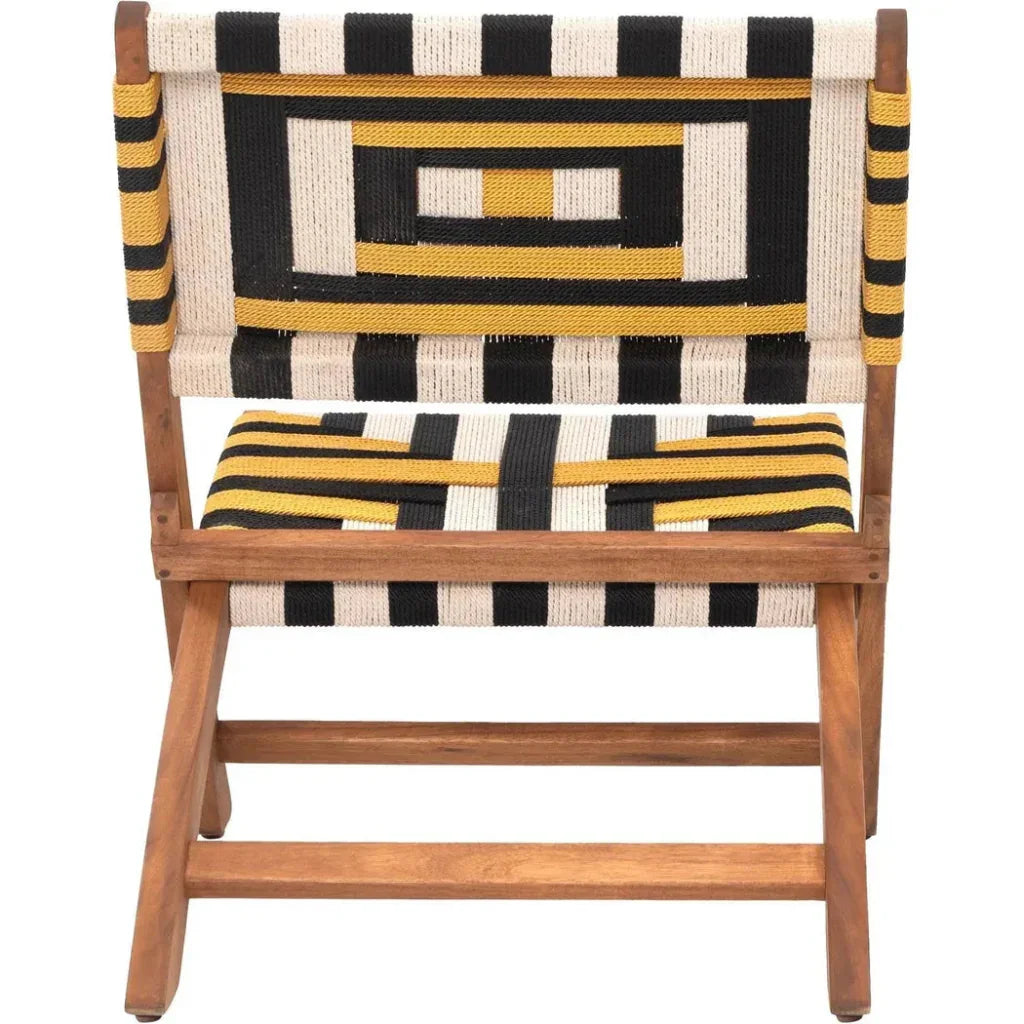 Sunbeam Wood Multicolor Lounge Chair-Outdoor Accent Chairs-Zuo Modern-LOOMLAN