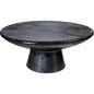 Sunburst Black Ceramic Outdoor Coffee Table-Outdoor Coffee Tables-Seasonal Living-LOOMLAN