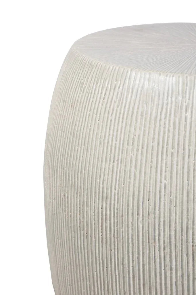 Sunburst Ceramic Glazed Patio Stool-Garden Stools-Seasonal Living-LOOMLAN