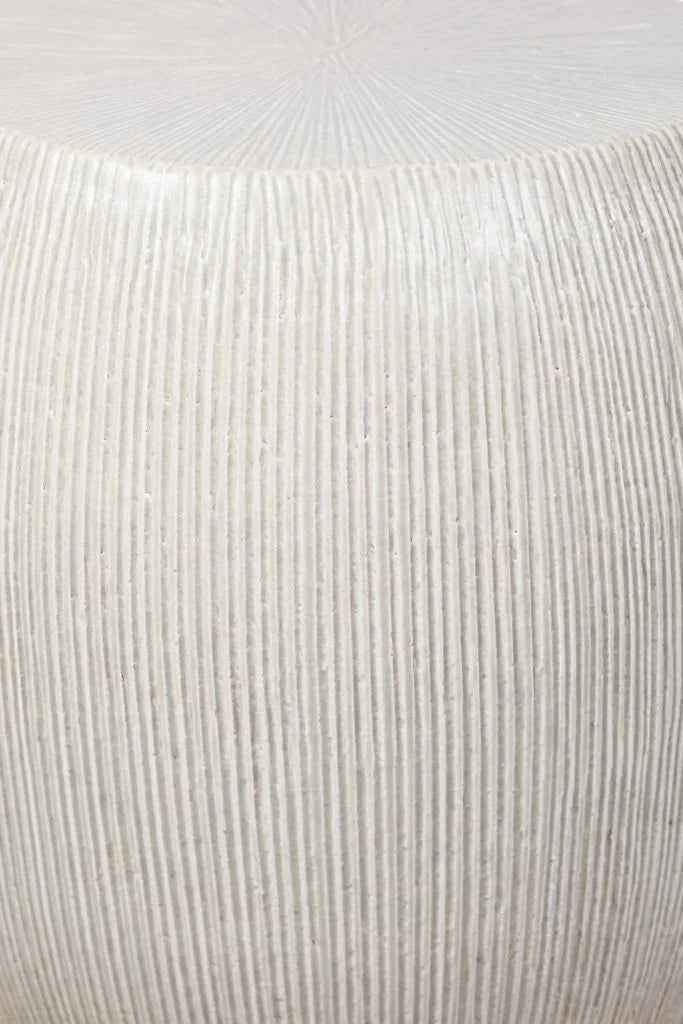 Sunburst Ceramic Glazed Patio Stool-Garden Stools-Seasonal Living-LOOMLAN