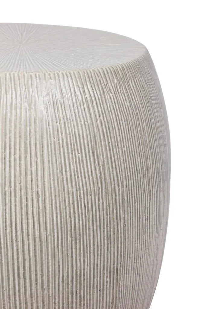 Sunburst Ceramic Glazed Patio Stool-Garden Stools-Seasonal Living-LOOMLAN