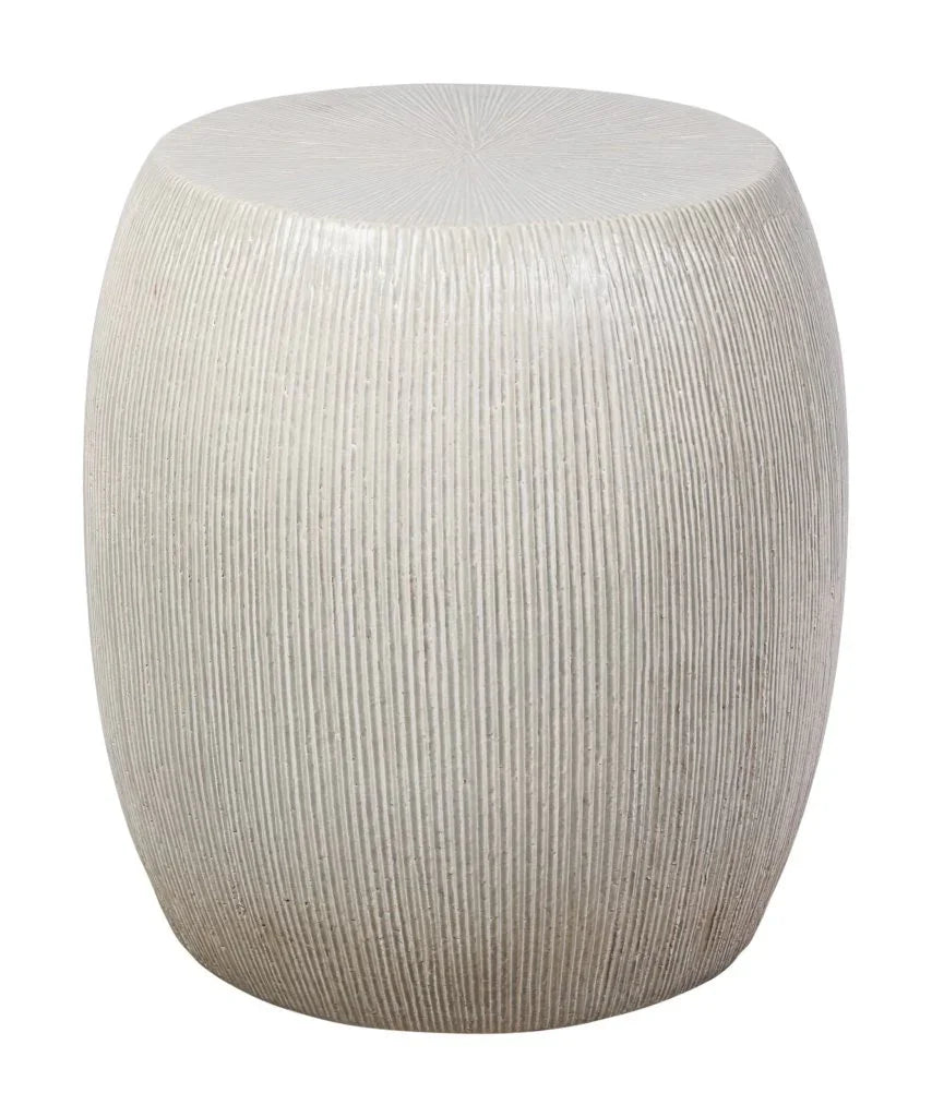 Sunburst Ceramic Glazed Patio Stool-Garden Stools-Seasonal Living-LOOMLAN