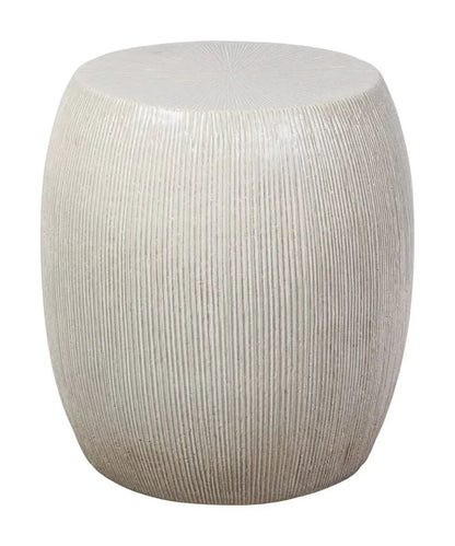 Sunburst Ceramic Glazed Patio Stool-Garden Stools-Seasonal Living-LOOMLAN