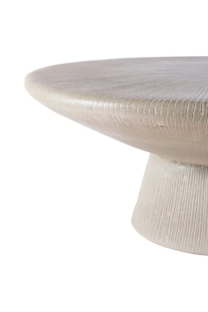 Sunburst Ceramic Patio Coffee Table-Outdoor Coffee Tables-Seasonal Living-LOOMLAN