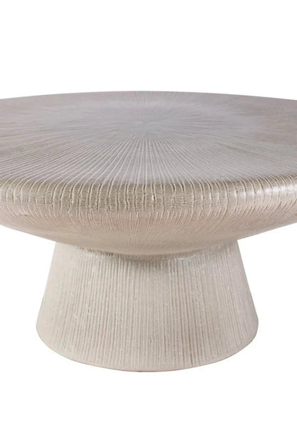 Sunburst Ceramic Patio Coffee Table-Outdoor Coffee Tables-Seasonal Living-LOOMLAN