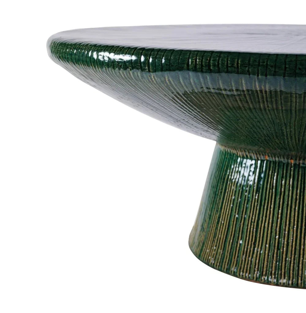 Sunburst Ceramic Patio Coffee Table-Outdoor Coffee Tables-Seasonal Living-LOOMLAN