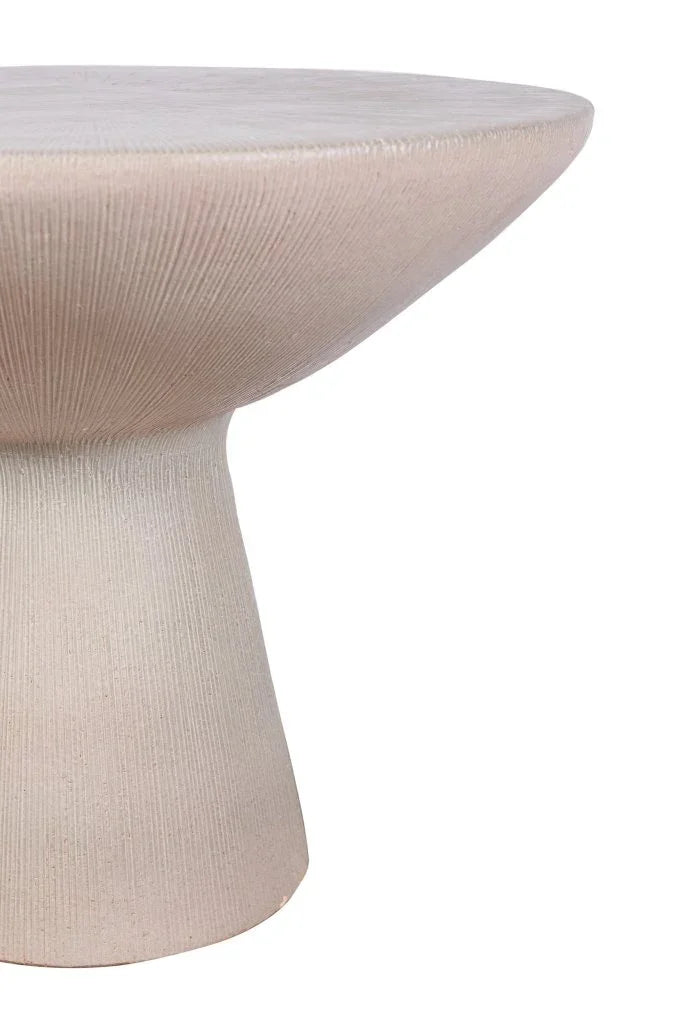 Sunburst Ceramic Round Patio Accent Table - LOOMLAN - Seasonal Living - Outdoor Side Tables