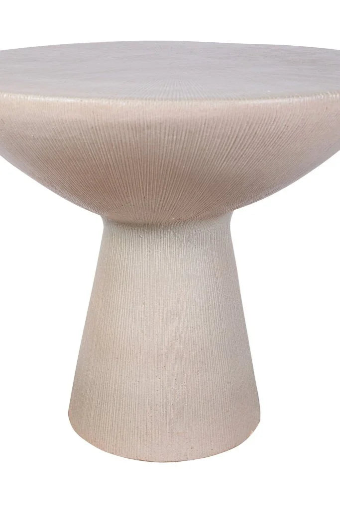 Sunburst Ceramic Round Patio Accent Table - LOOMLAN - Seasonal Living - Outdoor Side Tables