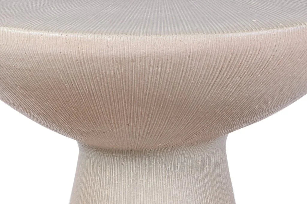 Sunburst Ceramic Round Patio Accent Table - LOOMLAN - Seasonal Living - Outdoor Side Tables