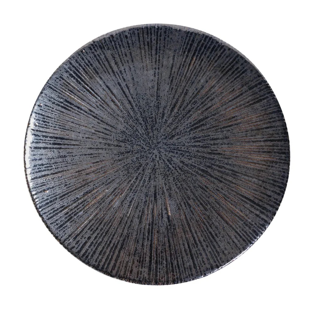 Sunburst Ceramic Round Patio Accent Table - LOOMLAN - Seasonal Living - Outdoor Side Tables