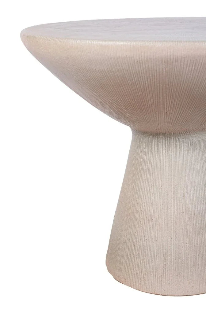 Sunburst Ceramic Round Patio Accent Table - LOOMLAN - Seasonal Living - Outdoor Side Tables