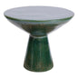 Sunburst Ceramic Round Patio Accent Table - LOOMLAN - Seasonal Living - Outdoor Side Tables