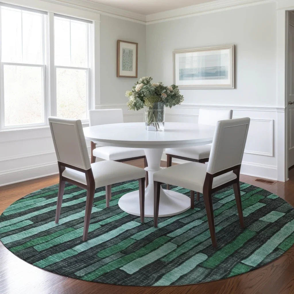 Sundal Green Washable Indoor - Outdoor Rug - LOOMLAN - LOOMLAN Rugs - Outdoor Rugs