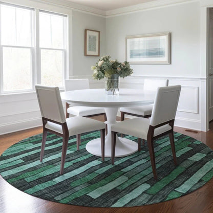 Sundal Green Washable Indoor - Outdoor Rug - LOOMLAN - LOOMLAN Rugs - Outdoor Rugs