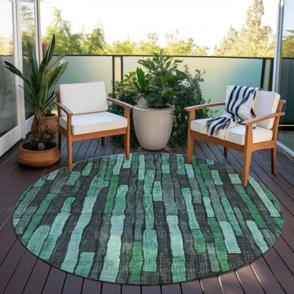 Sundal Green Washable Indoor - Outdoor Rug - LOOMLAN - LOOMLAN Rugs - Outdoor Rugs