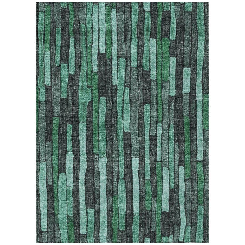 Sundal Green Washable Indoor - Outdoor Rug - LOOMLAN - LOOMLAN Rugs - Outdoor Rugs