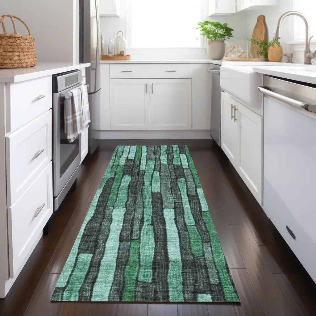 Sundal Green Washable Indoor - Outdoor Rug - LOOMLAN - LOOMLAN Rugs - Outdoor Rugs