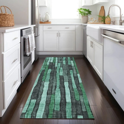 Sundal Green Washable Indoor - Outdoor Rug - LOOMLAN - LOOMLAN Rugs - Outdoor Rugs