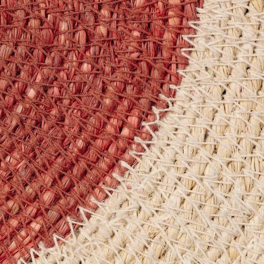 Sundial Seagrass Round Wall Art Rust-Framed Wall Art-Jamie Young-LOOMLAN