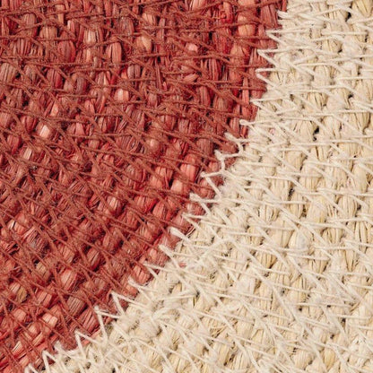 Sundial Seagrass Round Wall Art Rust-Framed Wall Art-Jamie Young-LOOMLAN